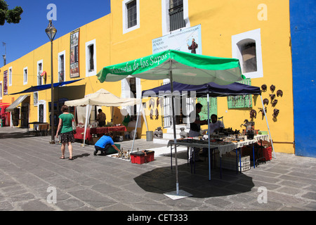 Los Sapos antiques and flea market, Puebla, Historic Center, Puebla State, Mexico Stock Photo