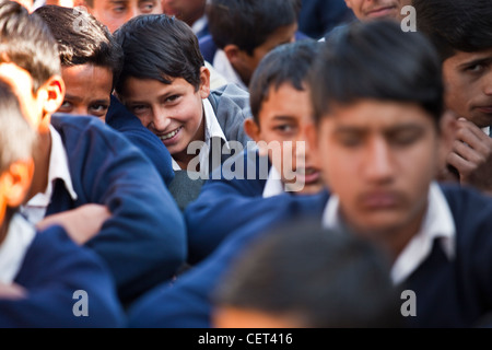 Assembly at a Government School in Murree, Punjab Province, Pakistan Stock Photo