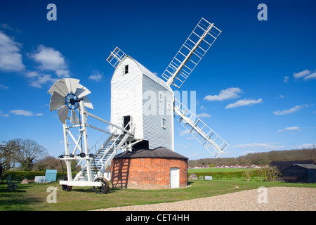 Stanton windmill, a post mill dating back to 1751. The windmill has been restored to full working order and is the only windmill Stock Photo
