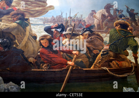 Detail: Washington Crossing the Delaware, 1851, by Emanuel Leutze, American, Stock Photo