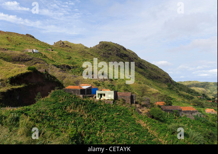 Mountains Serra Malugueta,  Santiago, Cape Verde Islands, Africa Stock Photo