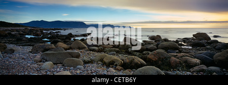 The Tablelands from Green Point, Gros Morne National Park, Newfoundland, Canada Stock Photo