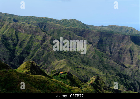 Mountains Serra Malugueta,  Santiago, Cape Verde Islands, Africa Stock Photo