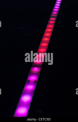 Lights on the Tramway Bridge, Stratford-upon-Avon, UK Stock Photo