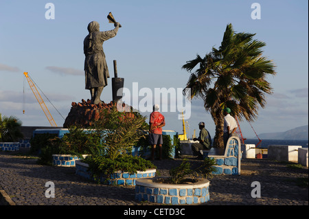 Monumento Memaia in Porto Novo, Santo Antao, Cape Verde Islands, Africa Stock Photo