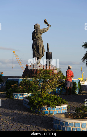 Monumento Memaia in Porto Novo, Santo Antao, Cape Verde Islands, Africa Stock Photo