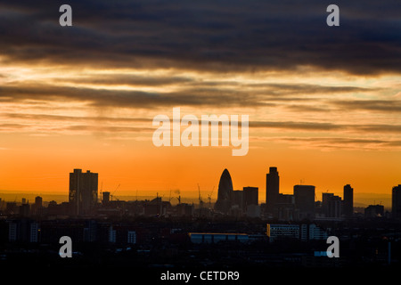 London skyline at sunset Stock Photo