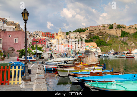 The Marina. Town of Coricella. Island of Procida. Italy Stock Photo