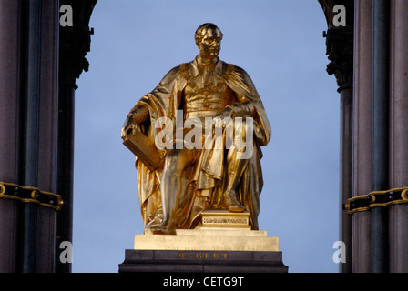 Detail of the Albert Memorial. Officially titled the 'Prince Consort National Memorial', it celebrates Victorian achievement and Stock Photo