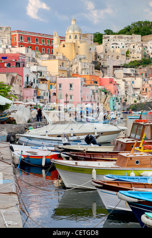 The Marina. Town of Coricella. Island of Procida. Italy Stock Photo