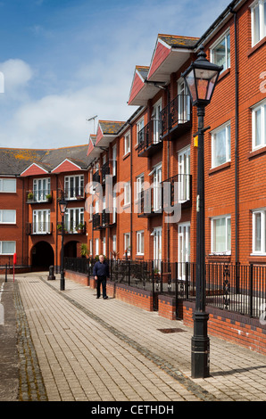 UK, Wales, Swansea, Maritime Quarter, waterfront apartments on Victoria Quay Stock Photo