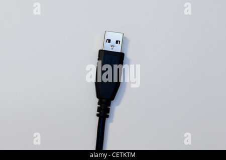 Male end of USB cord Stock Photo