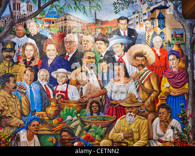 Mi Tierra mural, San Antonio Stock Photo