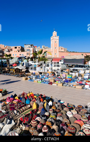 Market in the centre of the village of Taghazout, near Agadir, Morocco, North Africa Stock Photo