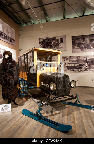 1917 Ford Model T Snow Flyer. Fountainhead Antique Auto Museum. Fairbanks. Alaska. USA Stock Photo