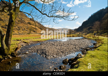 Watendlath Beck in Watendlath valley, above Borrowdale in the English Lake District Stock Photo