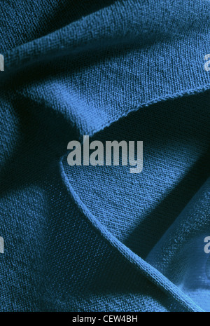 Blue fabric textile texture close up Stock Photo