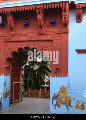 India, Rajasthan, Jodhpur, Old City, house, traditional architecture, Stock Photo