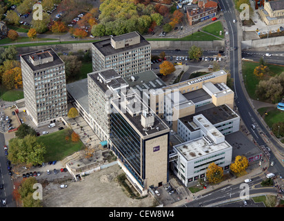 Aerial image of City Campus, Leeds Beckett University Stock Photo