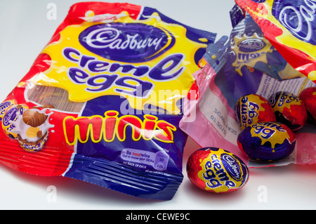 Two bags of Cadbury creme egg minis Stock Photo