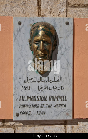 Egypt El Alamein World War 2 cemetery German Field Marshall Erwin Johannes Eugen Rommel also know as 'Desert Fox' Stock Photo