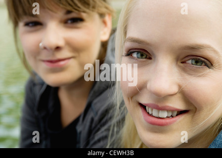Young women smiling, portrait Stock Photo