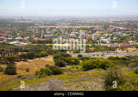 View of home in Woodstock , Observatory from Table Mountain Stock Photo