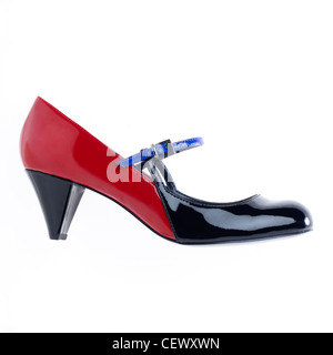 Red and black women’s court shoe Stock Photo