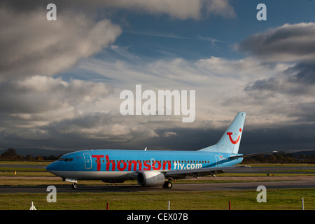 Manchester Airport in the City of Manchester within Greater Manchester, UK. In 2010 it was 4th busiest airport in the UK Stock Photo