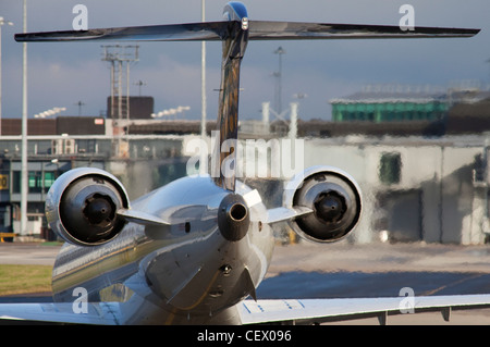 Manchester Airport in the City of Manchester within Greater Manchester, UK. In 2010 it was 4th busiest airport in the UK Stock Photo