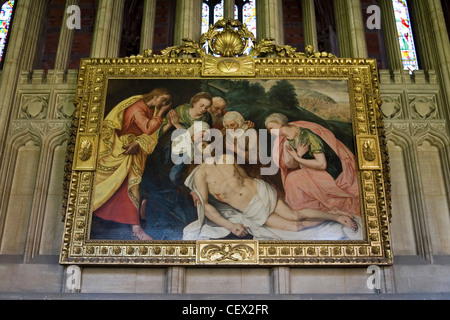 Painting in the Little Chapel of Keble College, Oxford. Stock Photo