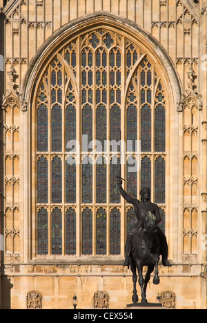 The statue of Richard the Lionheart in front of the Palace of Westminster 3.