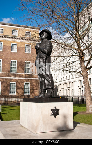 Public statue of Field marshal the Viscount Slim, the Whitehall, London, UK Stock Photo