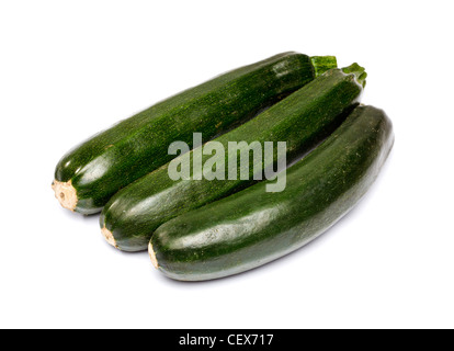 Courgettes, zucchini on white background Stock Photo