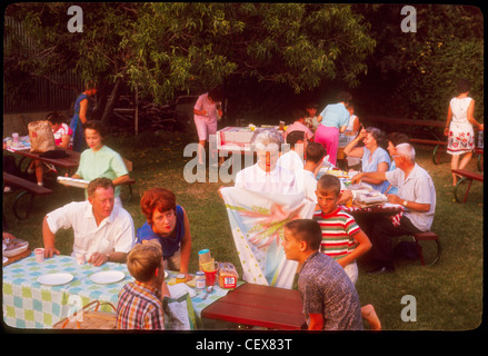 picnic family alamy 1960s 1964 backyard southern california during fashion
