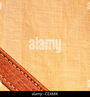 Image of leather and textile background. Stock Photo