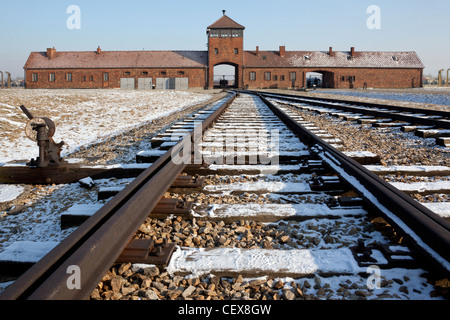Birkenau Auschwitz concentration camp in Poland Stock Photo