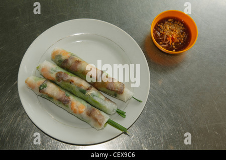 Vietnamese spring rolls (goi cuon) on Phu Quoc Island in Vietnam Stock Photo