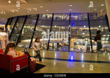 glass cone in center of Galeries Lafayette Berlin Stock Photo