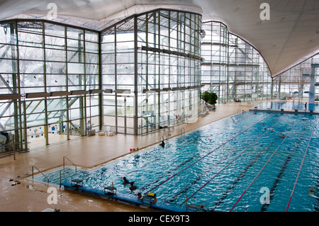 Munich Olympic Swimming pool now open to the public. Munich, Germany Stock Photo