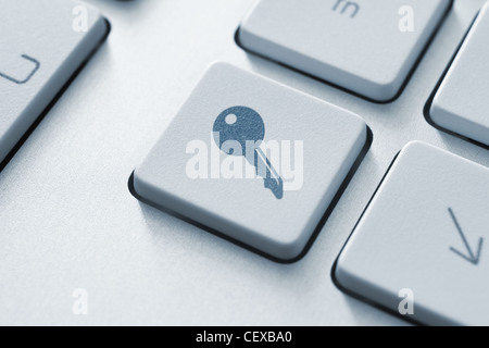 Access key button on the keyboard. Toned Image. Stock Photo