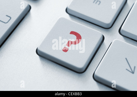 Question button on the keyboard. Toned Image. Stock Photo