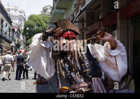 Pirat street artist, San Telmo, Buenos Aires, Argentina Stock Photo