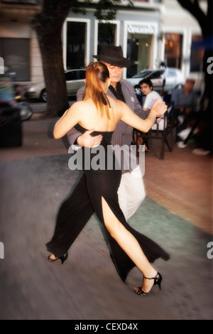 Tango Dance Couple , Antique market, Plaza Dorrego, San Telmo, Buenos Aires, Argentina Stock Photo