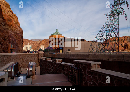 Hoover Dam on the Nevada Arizona border Stock Photo