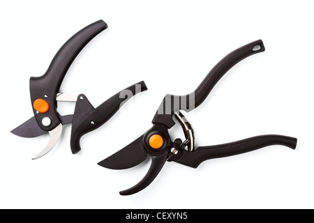 garden secateurs isolated on a white background Stock Photo
