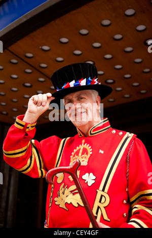 A man dressed in a Beefeater costume in London Stock Photo