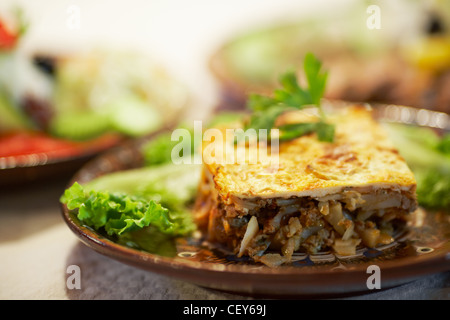 Moussaka - traditional Bulgarian food Stock Photo