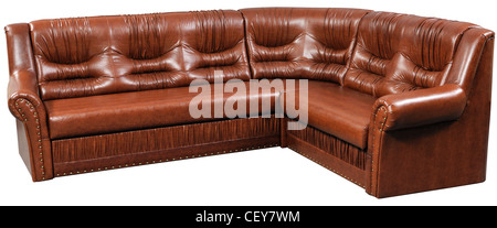 Modern leader furniture, soft sofa-bed isolated on white with clipping path included Stock Photo