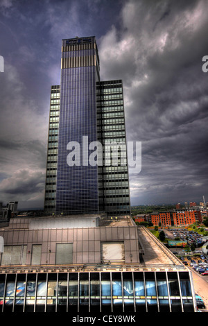 The CIS Tower building, headquarters of the Cooperative Insurance Society Manchester England UK Stock Photo